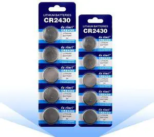 5Pcs/Lot CR2430 Button Batteries DL2430 BR2430 ECR2430 KL2430 Cell Coin 3V Lithium Battery For Watch Electronic Toy Remote