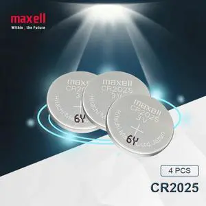 4pc maxell cr2025 Button Cell Batteries cr 2025 3V Lithium Coin Battery For Watch Calculator Weight Scale