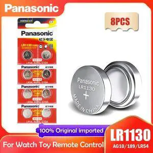 8PCS  LR1130 LR 1130 1.5V Button Cell Coin 189 AG10 V10GA L1131 SR1130W SR1130 389 LR54 SR54 Watch Alkaline Battery