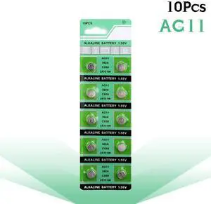 10-pcs/pack AG11 LR721 362 Button Batteries SR721 162 Cell Coin Alkaline Battery 1.55V For Watch Toys Remote