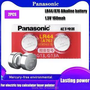 2pcs  AG13 LR44 357 Button Batteries R44 A76 SR1154 LR1154 Cell Coin Alkaline Battery 1.55V G13 For Watch Toys Remote