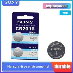 2PCS/lot Brand  SONY CR2016 Button Cell Battery 3V Lithium Batteries CR 2016 for Watch Remote Toy Computer Calculator Control