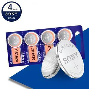 4Pcs/Lot For Sony cr1620 Button Cell Batteries For Watch 3V Lithium Battery CR 1620 BR1620 Remote Control Calculator
