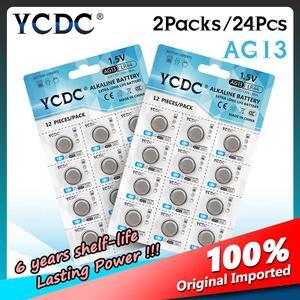 24pcs/lot 1.5V AG13 Battery LR44 L1154 RW82 RW42 SR1154 SP76 A76 357A pila lr44 SR44 AG 13 Button Cell Coin Battery