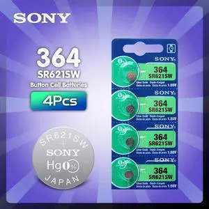 4Pc For Sony 621 Watch Battery AG1 LR621 sr621sw 364A 1.5V LR60 Silver Oxide Button Cell Battery For Watch Electronic Calculator
