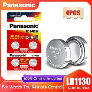4PCS  LR1130 LR 1130 1.5V Button Cell Coin 189 AG10 V10GA L1131 SR1130W SR1130 389 LR54 SR54 Watch Alkaline Battery