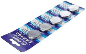 5PCS Button Battery CR2450 Electronic Lithium Coin Cell Batteries 3V KCR2450 5029LC LM2450 Watch Toy Remote