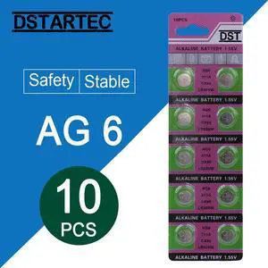 10pcs 30mAh 1.55V AG6 371 SR920SW LR920 SR927 171 370 L921 LR69 SR920 Button Batteries For Watch Toys Remote Cell Coin Battery
