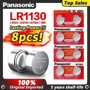 AG10 Battery LR1130 LR54 Coin Button Cells 1.5V Alkaline D189 D389 D390 G10 G10A 1159SO 1168A 189 189-1 For Watch Toys 8Pcs