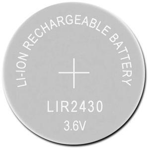 Li-ion Rechargeable Battery LIR2430 3.6V 1 PCS Lithium Button Built-in Coin Cell Batteries Watch Cells LIR 2430 Replaces CR2430