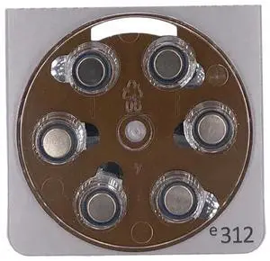 Hearing Aid Power Batteries PR41 1.4V Brown Tab Zinc-Air Button Cell Battery e312 Replaces 312 312A A312 DA312 P312 S312 ZA312