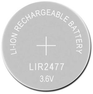 Li-ion Rechargeable Battery LIR2477 3.6V 1 PCS Lithium Button Built-in Coin Cell Batteries Watch Cells LIR 2477 Replaces CR2477