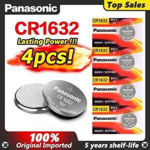 4 X brand  battery for  cr1632 3v button cell coin batteries for watch computer cr 1632 Suitable Watch