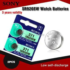 2pcs SONY 45mAh AG6 371 SR920SW LR920 171 370 371 L921 LR69 SR920 SR69 1.55V Button Cell watch Coin Silver Oxide Battery 2pcs SONY 45mAh AG6 371 SR920SW LR920 171 370 371 L921 LR69 SR920 SR69 1.55V Button Cell watch Coin Silver Oxide Battery