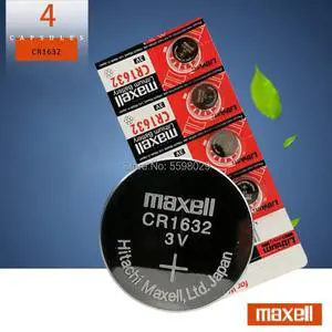 4Pcs for maxell CR1632 1632 DL1632 3V Lithium Batteries Cell Button Coin Battery Calculator Toy Medical Batteries