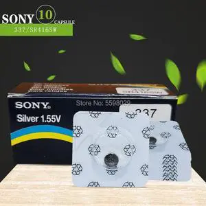 10pcs  For Sony  Single grain 337 SR416SW 623 D337 V337 SP337  Watch Battery Button Coin Cell For Watch Car Remotes