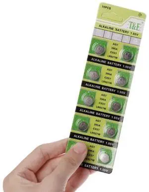 10PCS Alkaline Battery AG7 1.55V Button Coin Cell Watch Batteries LR927 LR57 SR927W 399 GR927 395A  090F
