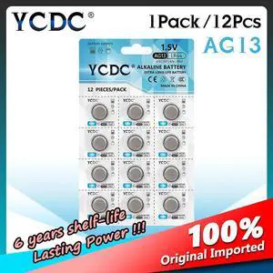 brand  12X  LR44 A76 AG13 1128MP 1130SO D303 SR47 Button Coin Cell 1.5V Battery