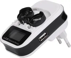 3.6V Smart LCD EU Plug Button Battery Charger for Rechargeable LIR2016 / LIR2025 / LIR2032 / ML2016 / ML2025 / ML2032