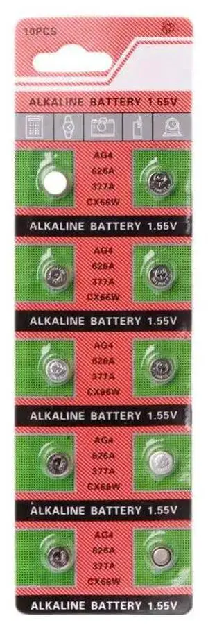 10PCS Watch Coin Battery AG4 377A 377 LR626 SR626SW SR66 LR66 Button Cell Batteries Toys Remote Camera