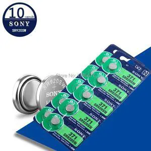 10pcs For Sony 45mAh 1.55V AG6 371 SR920SW LR920 171 370 L921 LR69 SR920 Button Batteries For Watch Toy Remote Cell Coin Battery