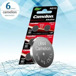 6pcs Camelion 1.5V 357A SR44 Button Cell Battery lr44 Lithium Coin Batteries A76 AG13 G13A LR44 LR1154
