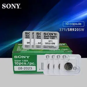 10pcs For Sony 1.55V 45mAh AG6 371 SR920SW LR920 171 370 L921 LR69 SR920 For Watch Button Batteries Single grain packing
