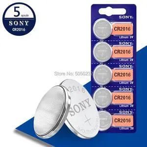 5pcs FOR SONY CR2016 Button Batteries 3V CR 2016 LM2016 BR2016 DL2016 Cell Coin Lithium Battery For Watch Electronic Toy Remote