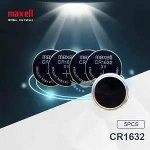 5pc Maxell cr1632 3v button cell coin lithium batteries for watch car toy BR1632 ECR1632 DL1632 KCR1632 LM1632 KL1632