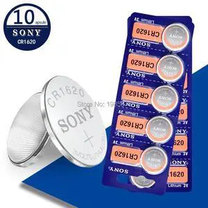 10pcs For Sony CR1620 Button Battery ECR1620 DL1620 5009LC Cell Coin Lithium Battery 3V CR 1620 For Watch Electronic Toy Remote