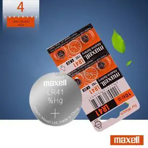 4pcs for Maxell 192 1.5V 0%Hg Button Cell Batteries LR41 192 SR41 AG3 G3A L736 192 392A For calculator toy smart watch