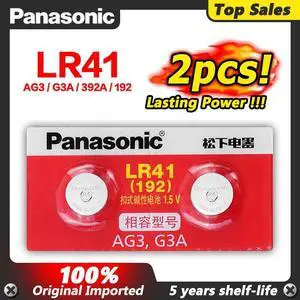 2pcs/lot LR41 Button Cell Batteries SR41 AG3 G3A L736 192 392A Zn/MnO2 1.5V Lithium Coin Batteries