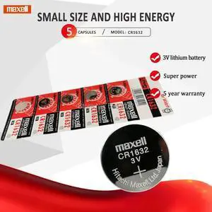 cr1632 3v 5 X for maxell brand  battery for button cell coin batteries for watch computer cr 1632 For Toys Watches
