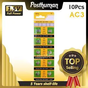 POSTHUMAN Cheap lr41 battery 10x LR41 AG3 392A SR41SW 384 LR736 V3GA 192 1.55V Cell Battery Watch Button Coin pile pilas boton