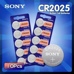 10pcs For Sony 3V CR2025 Cell Coin Button Batteries DL2025 BR2025 KCR2025 CR 2025 Lithium Battery For Watch Toys Remote Control