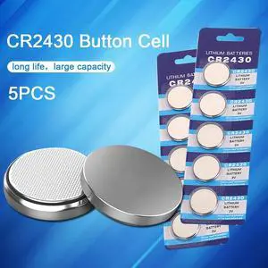5PCS CR2430 Watch Battery Button Battery DL2430 BR2430 ECR2430 Coin Cell Lithium Batteries for Toy Calculator Clock Watch
