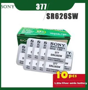10PCS SONY 377 SR626SW 1.55V Silver Oxide Button Cell Battery 626 SR626 V377 AG4 for Watch Toys Single grain packing 10PCS SONY 377 SR626SW 1.55V Silver Oxide Button Cell Battery 626 SR626 V377 AG4 for Watch Toys Single grain packing