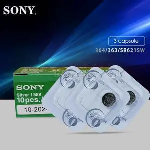 3Pc For Sony 621 Watch Battery AG1 LR621 sr621sw 364A 1.5V LR60 Silver Oxide Button Cell Battery Single grain packing
