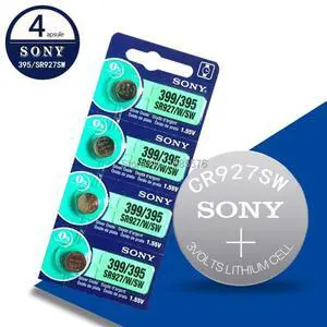 4PCS/lot For Sony 1.55V 395 SR927SW 399 SR927W AG7 LR927 button cell Watch Coin Battery Silver Oxide MADE IN JAPAN