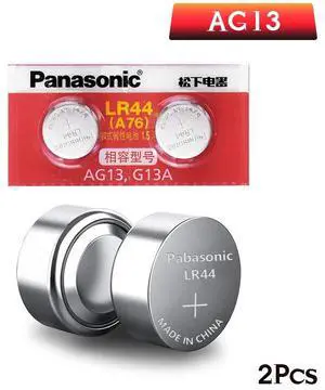 AG13 Coin Cell Battery LR44 357 357A 303 S76E G13 Alkaline Button Batteries 1.5V For Watch Electronic Remote Toys 2Pcs