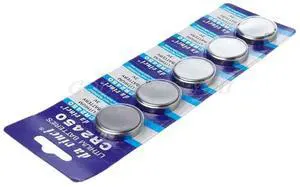5PCS Button Battery CR2450 Electronic Lithium Coin Cell Batteries 3V KCR2450 5029LC LM2450 Watch Toy Remote Drop Shipping