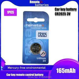 RENATA CR2025 Button Cell Batteries 1PCS/LOT cr 2025 3V Lithium Coin Battery For Watch Calculator Weight Scale