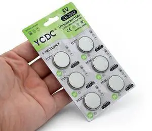 6pcs/1Card  CR2032 Lithium Button Batteries DL2032 ECR2032 BR2032 Coin Cell Battery 3V CR 2032 For Watch Electronic Remote
