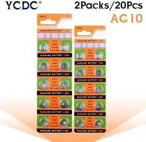 20pcs AG10 LR1130 1130 SR1130 389A LR54 L1131 389A 1.55V Button Battery MP3 Players,Toys watch batteries Alkaline batteria