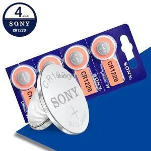 4pcs For Sony CR1220 Button Batteries DL1220 BR1220 LM1220 Cell Coin Lithium Battery 3V CR 1220 For Watch Electronic Toy Remote