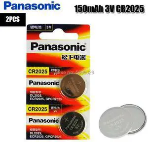 2Pcs 3V CR2025 ECR2025 LM2025 DL2025 BR2025 Button Coin Cell Lithium Battery Calculator Toy Medical Device Batteries