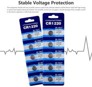 10Pc 3V Button Batteries CR1220 DL1220 BR1220 LM1220 Cell Coin Lithium BatteryCR 1220 For Watch Electronic Toy Remote