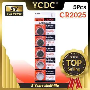 5pcs/card CR2025 ECR2025 BR2025 DL2025 KCR2025 L12 LM2025 Lithium Button Coin Cell Batteries For Watch Toys Calculators