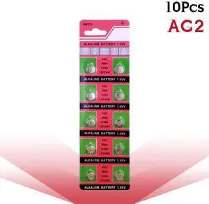 10pcs  button batteries for SR726 196 397 unit coin alkaline batteries 1.55V AG2 SR726 LR59 for watch toy remote control