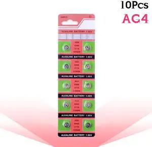 10pcs/pack Cell Coin Alkaline Battery 1.55V AG4 LR626 377A SR626 LR66 177CX66W For Gadgets Watches Camcorders Button Batteries